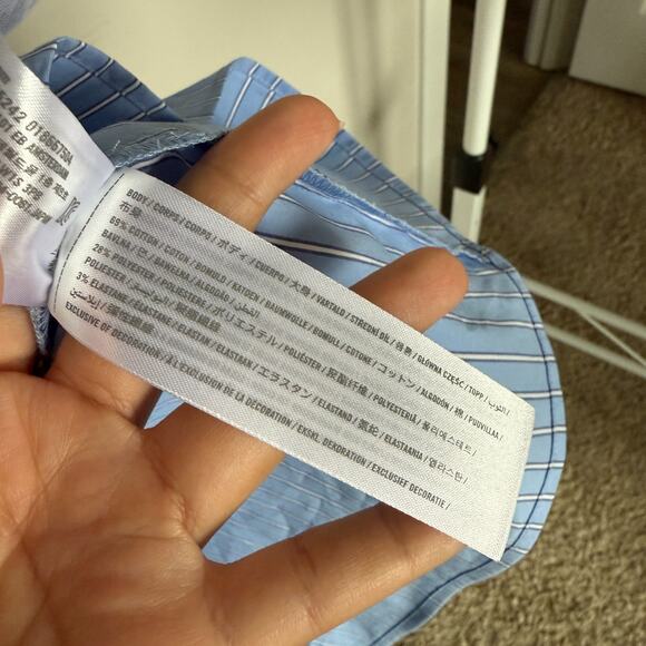 Abercrombie Womens Shirt Dress M Tall Striped Citycore Preppy Academia Capsule - Picture 6 of 7